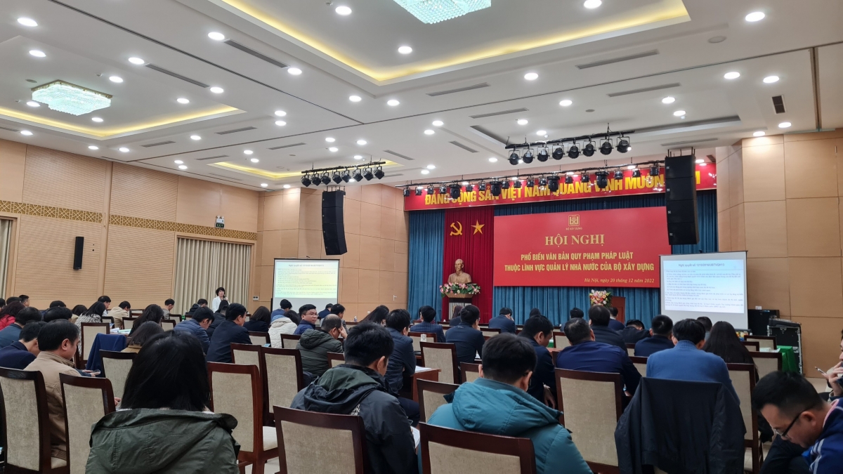 Hội nghị phổ biến văn bản quy phạm pháp luật thuộc lĩnh vực quản lý nhà nước của Bộ Xây dựng