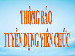 Thông báo xét tuyển viên chức