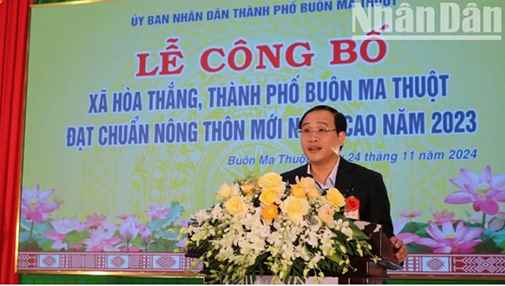 Thành phố Buôn Ma Thuột công bố 4 xã đạt chuẩn nông thôn mới nâng cao