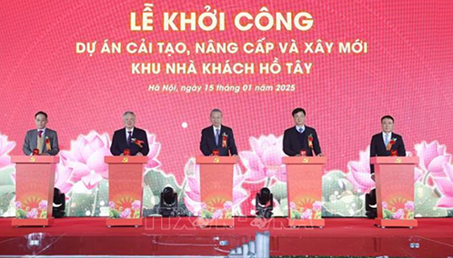 Tổng Bí thư Tô Lâm dự Lễ khởi công Dự án cải tạo, nâng cấp và xây mới khu Nhà khách Hồ Tây
