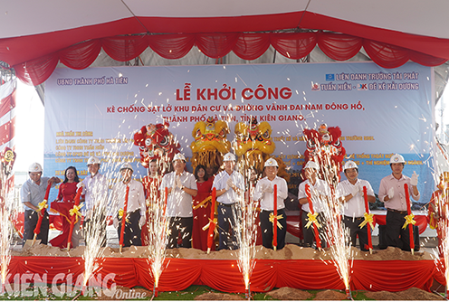 TP. Hà Tiên khởi công xây dựng kè chống sạt lở với tổng mức đầu tư 550 tỷ đồng