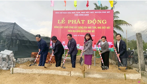 Bình Định phát động Lễ khởi công xóa nhà tạm, nhà dột nát