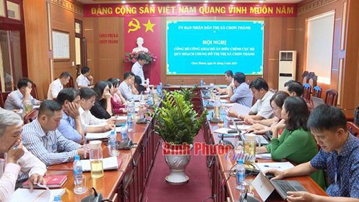 Chơn Thành công bố đồ án điều chỉnh cục bộ quy hoạch chung đô thị