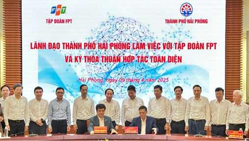 Hải Phòng và tập đoàn FPT tăng cường hợp tác chuyển đổi số toàn diện
