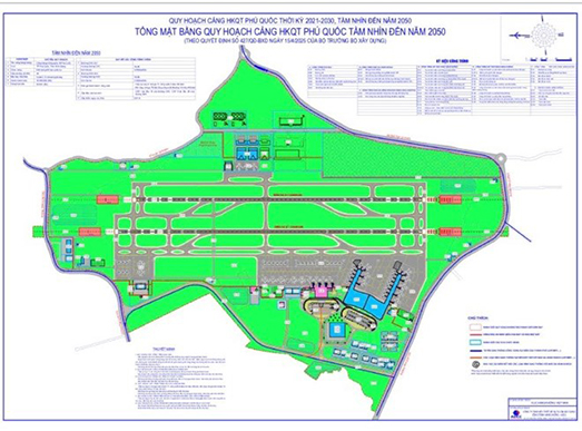 Các số liệu của Cảng hàng không Phú Quốc được điều chỉnh theo quy hoạch mới