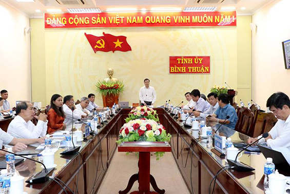 Ban Thường vụ Tỉnh ủy cho ý kiến đầu tư dự án Tuyến đường ven biển qua địa bàn thành phố Phan Thiết và cầu vượt sông Cà Ty, Phú Hài