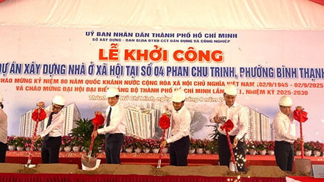 Khởi công dự án hơn 800 căn nhà ở xã hội tại Thành phố Hồ Chí Minh