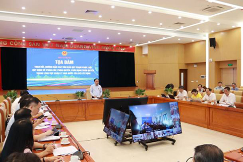 Thứ trưởng Nguyễn Văn Sinh chủ trì Tọa đàm trao đổi, hướng dẫn các văn bản quy định trong lĩnh vực quản lý nhà nước của Bộ Xây dựng