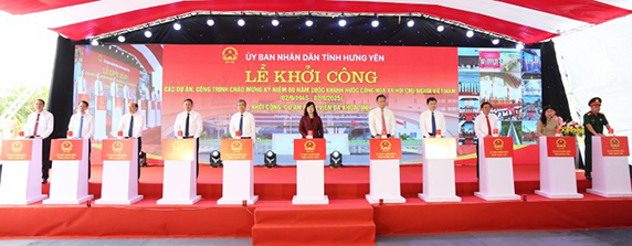 Hưng Yên khởi công 3 dự án trọng điểm