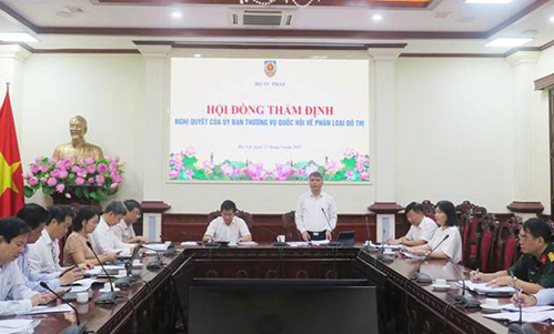 Thẩm định dự thảo Nghị quyết của Ủy ban Thường vụ Quốc hội về phân loại đô thị